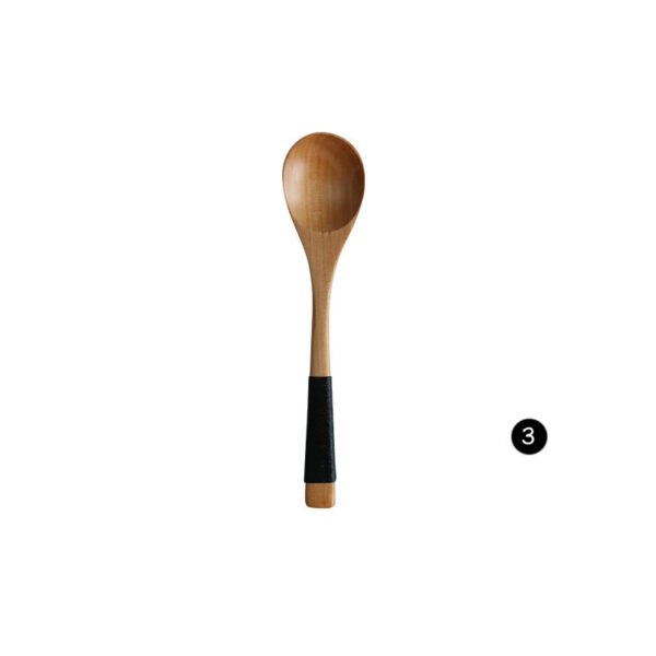 Japanese Style Wooden Bamboo Spoon Fork Cooking Utensil - Image 2