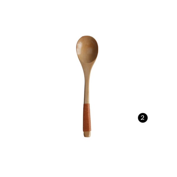 Japanese Style Wooden Bamboo Spoon Fork Cooking Utensil - Image 4