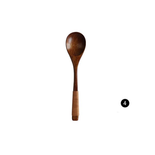 Japanese Style Wooden Bamboo Spoon Fork Cooking Utensil - Image 6