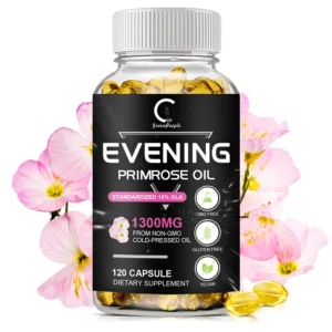 Evening Primrose Oil Supplement Capsules - Promotes Healthy Skin & Cardiovascular Health - Best Nutritional Support for Women