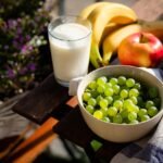 healthy, food, fruits, diet, bowl of grapes, apples, bananas, glass of milk, fresh, nutrition, vegetarian, delicious, food, diet, diet, diet, diet, diet