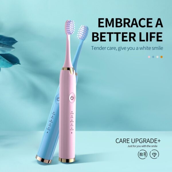 Toothbrush With Multi - Mode Selection And Seven - Brush - Head Cleaning Set - Image 5