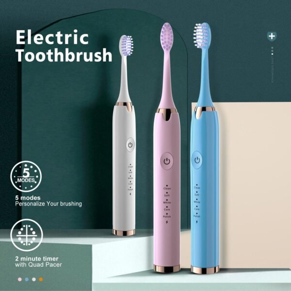 Toothbrush With Multi - Mode Selection And Seven - Brush - Head Cleaning Set - Image 4