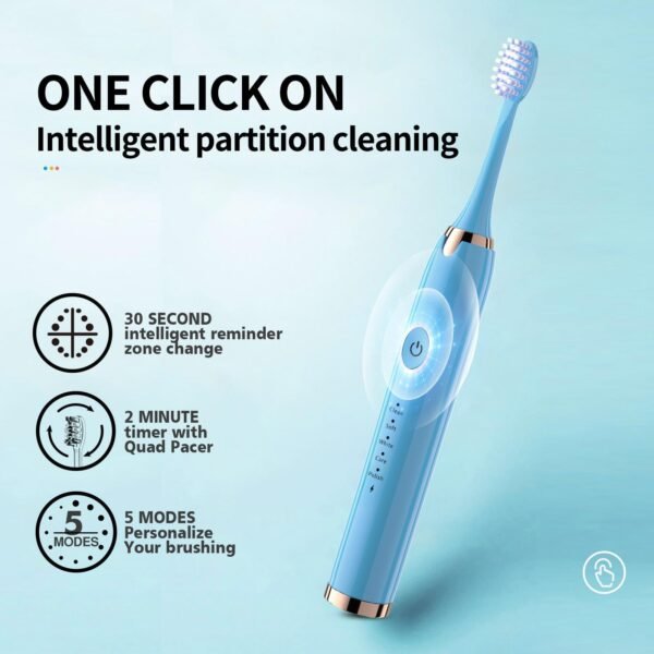 Toothbrush With Multi - Mode Selection And Seven - Brush - Head Cleaning Set - Image 7