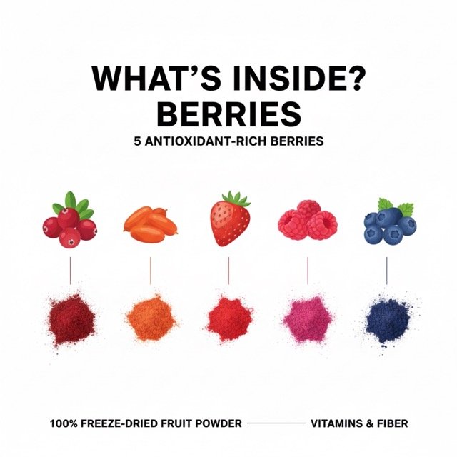 Freeze Dried Organic Berry Powder | Variety Pack - Image 3